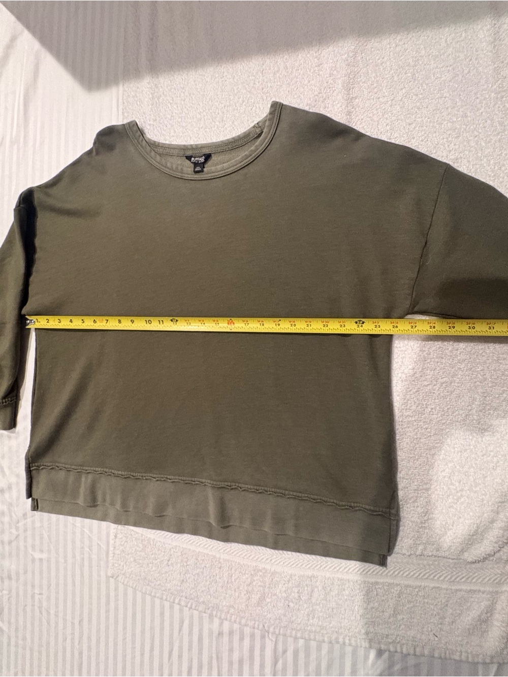 Buffalo David Bitton Olive Green Crewneck French Terry Sweatshirt XXL